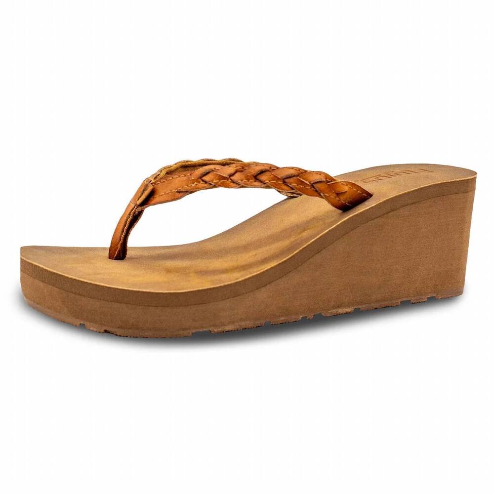 NEW FLOJOS women's nella wedge sandal in tan